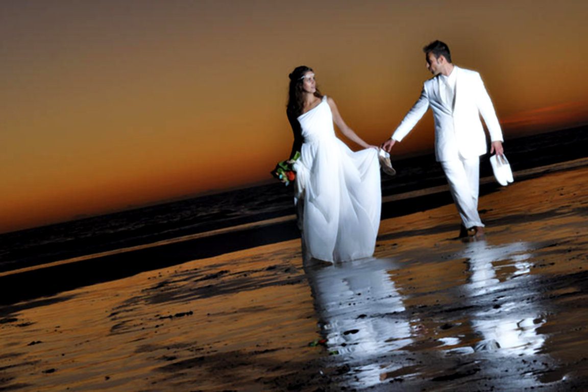 couples at beach Portugal Luxury Weddings La Key events